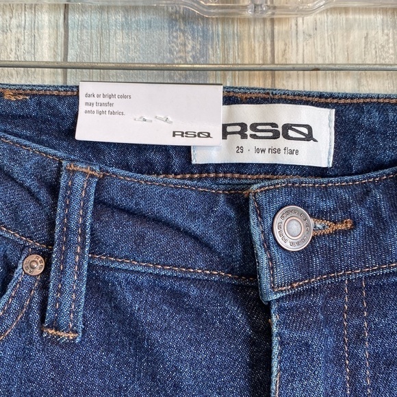 RSQ NWT Womens Low Rise Flare Jeans | 29 Short | Dark Wash - Picture 3 of 11